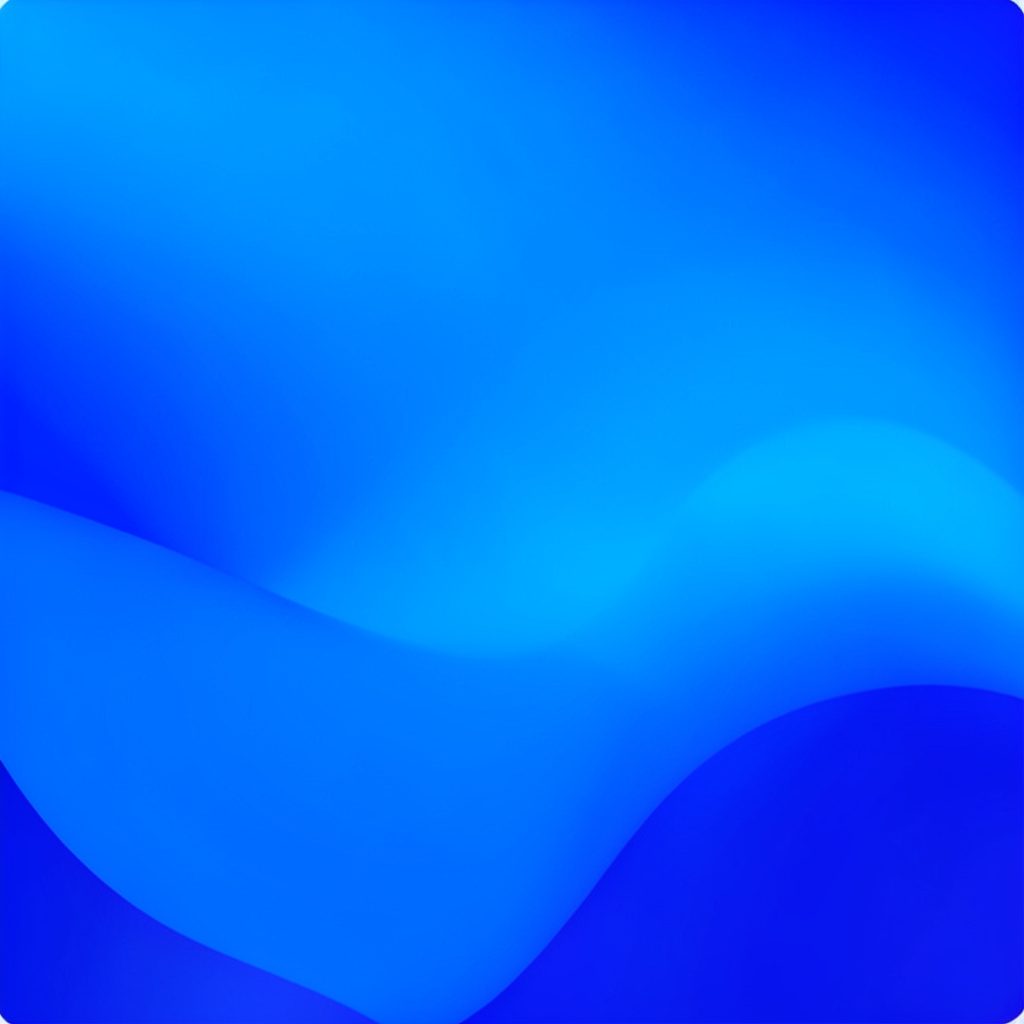 Abstract gradient composition in deep navy and vivid blue tones with soft white highlights, suggesting a clean laboratory atmosphere without figures or objects